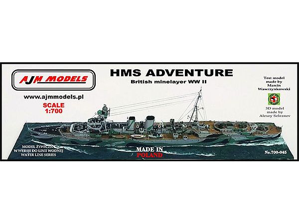 HMS Adventure - British minelayer WW II
