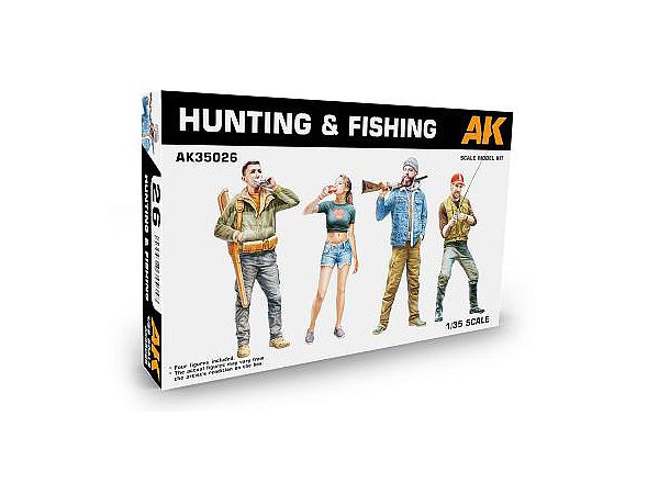 Hunting & Fishing Figures Set of 4