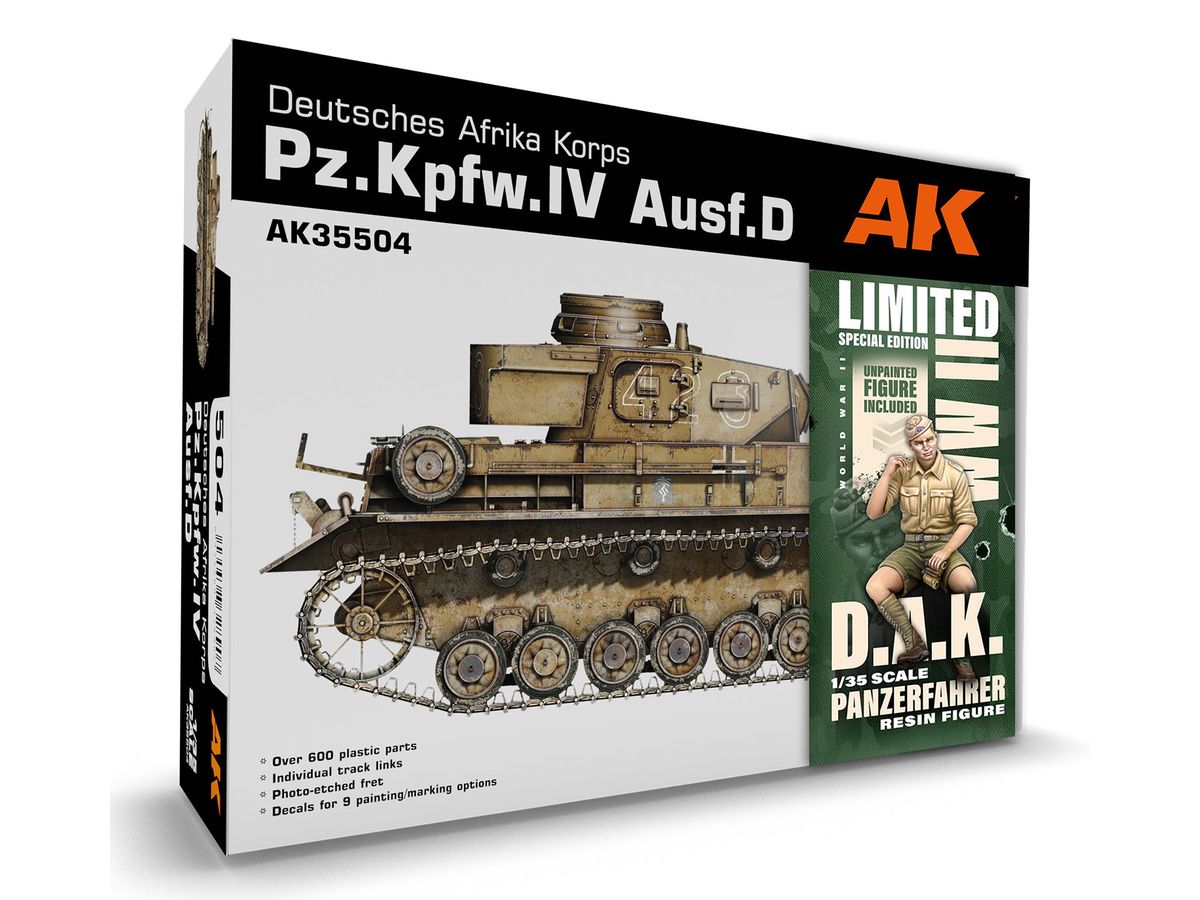 WW.II German Pz.Kpfw.IV Ausf.African Corps Type Tank Crew Figure Included