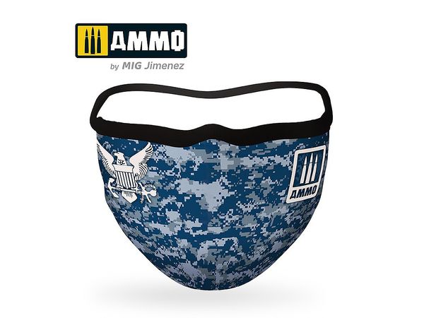 Fashion Mask Navy Blue Camouflage