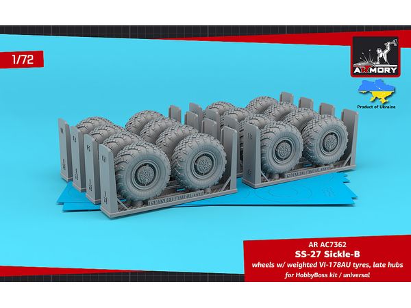 SS-27 Sickle-B mobile launcher wheels w/ VI-178AU tyres & late hubs