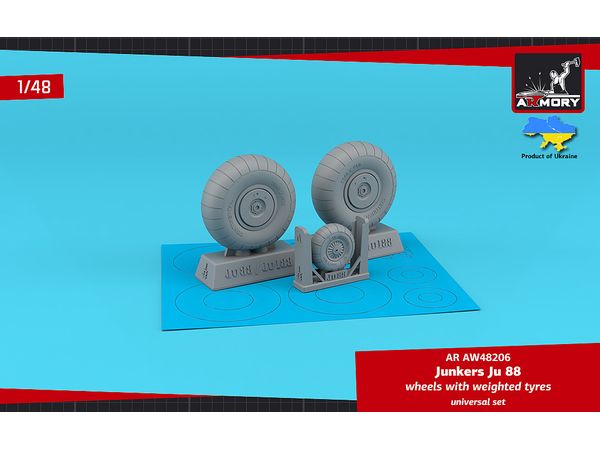 Junkers Ju 88 late wheels w/ weighted tires