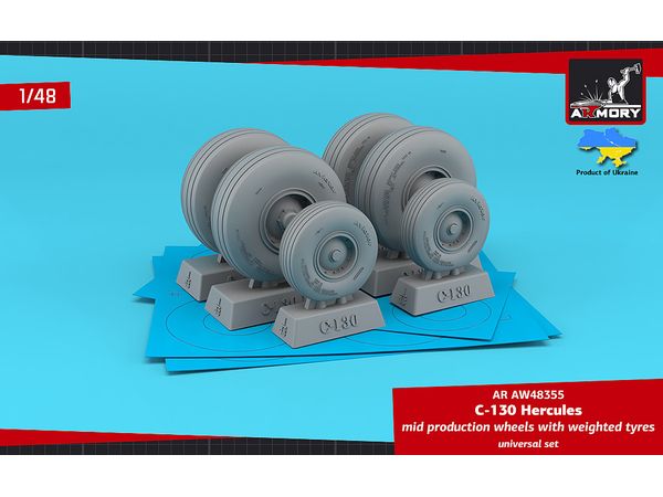 C-130 Hercules wheels w/ weighted tyres, mid type