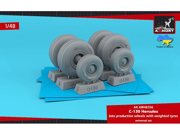 C-130 Hercules wheels w/ weighted tyres, late type