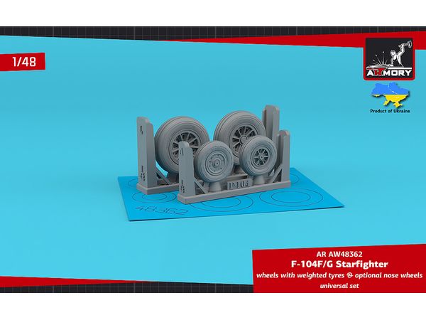 F-104G Starfighter weighted wheels (w/ optional nose wheels)