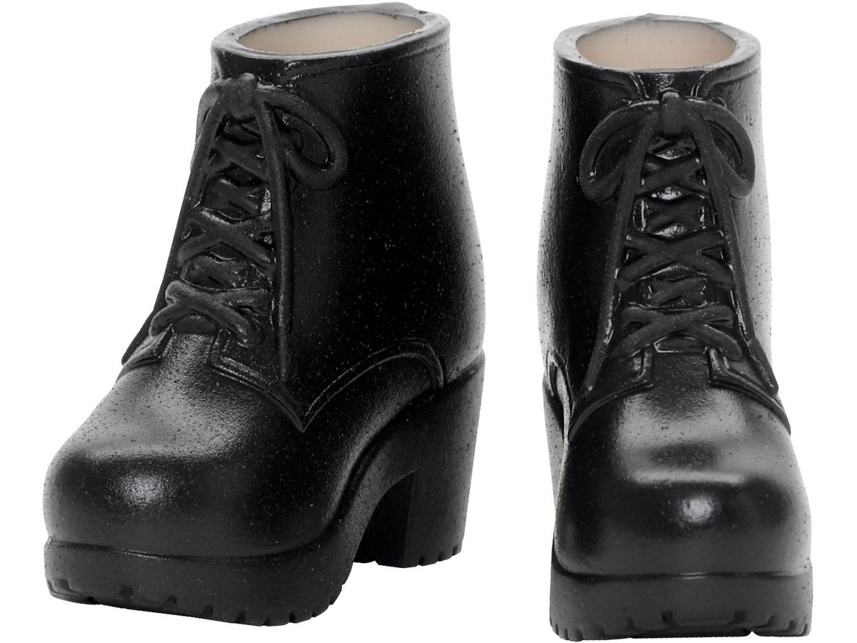 Soft Vinyl Short Boots Black