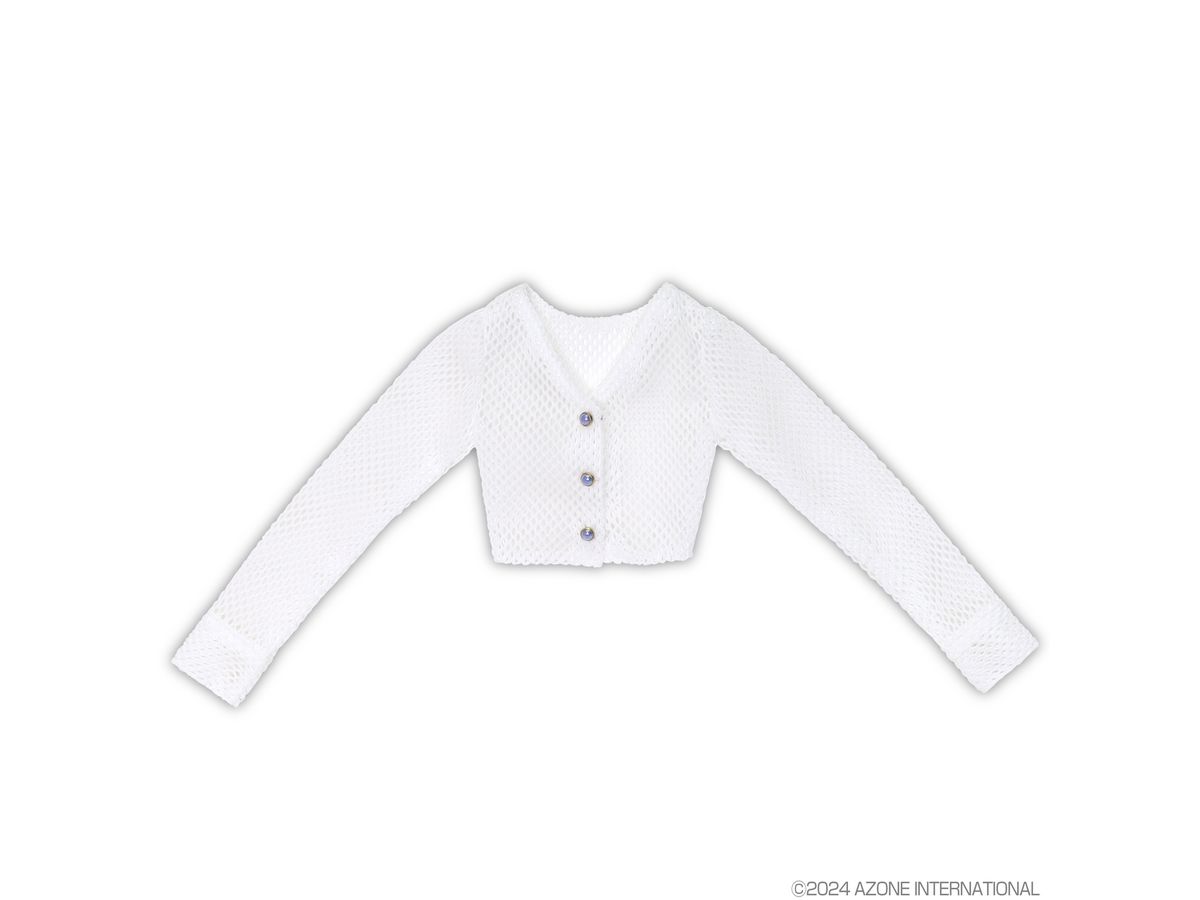 AZO2 The luxual Net Cardigan White