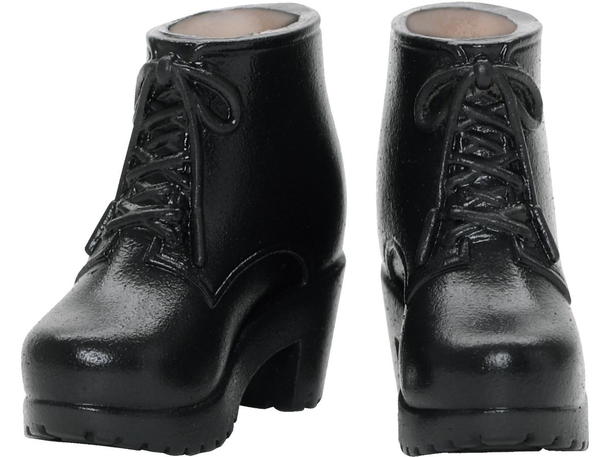 Soft Vinyl Short Boots Black