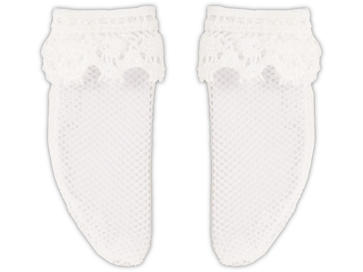 PNS Tulle Knit Lace Socks White