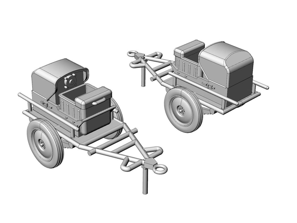Anlasswagen - Luftwaffe Aircraft Starter Cart (2pcs)