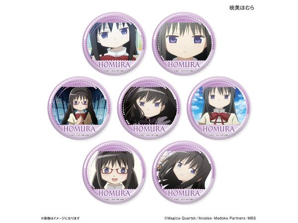 Puella Magi Madoka Magica Dake Can Only Homura Akemi Trading Can Badge 1Box 7pcs