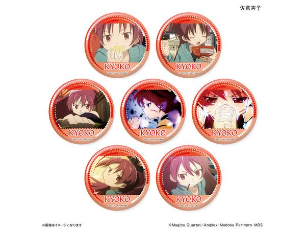 Puella Magi Madoka Magica Dake Can Only Kyoko Sakura Trading Can Badge 1Box 7pcs