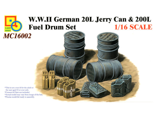 WWII German 20L Jerry Can & 200L Fuel Drum Set