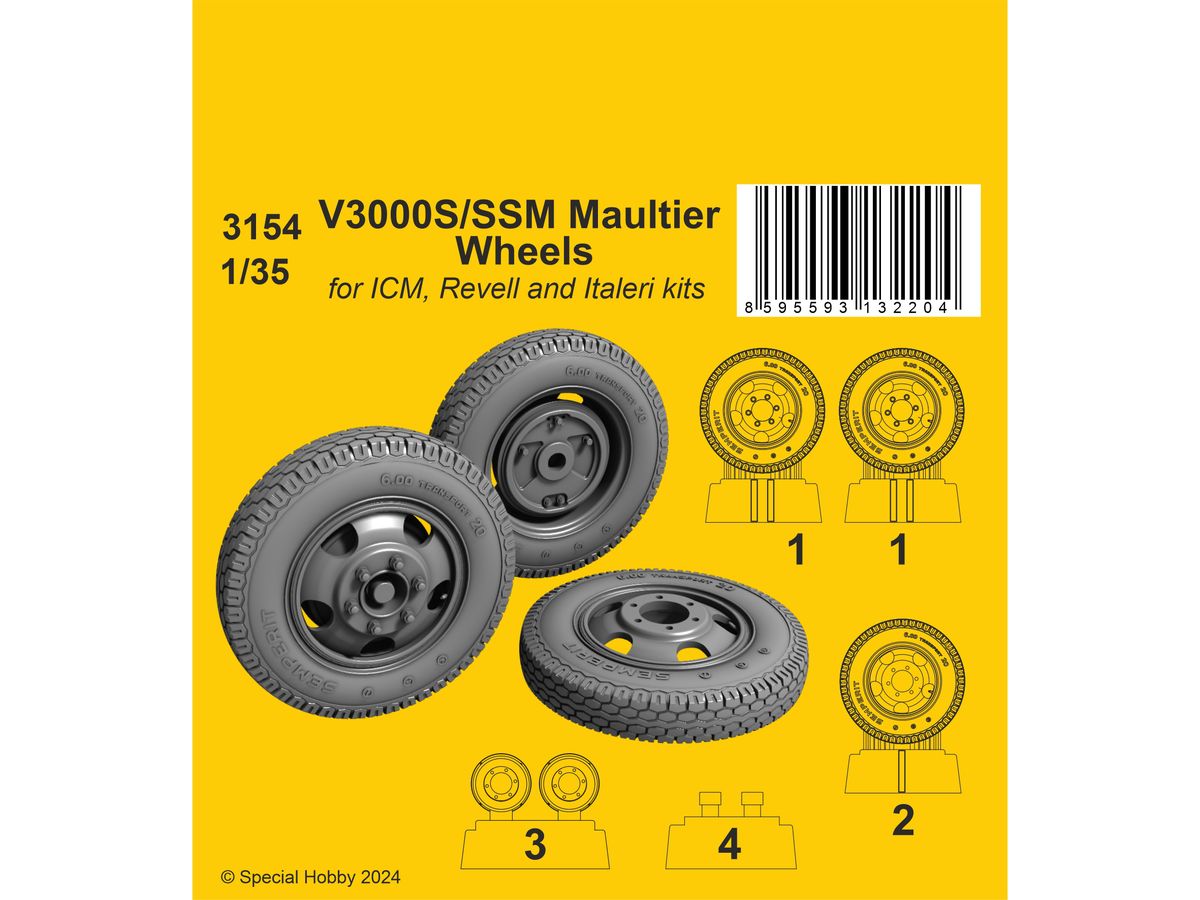 V3000S/SSM Maultier Wheels / for ICM kits