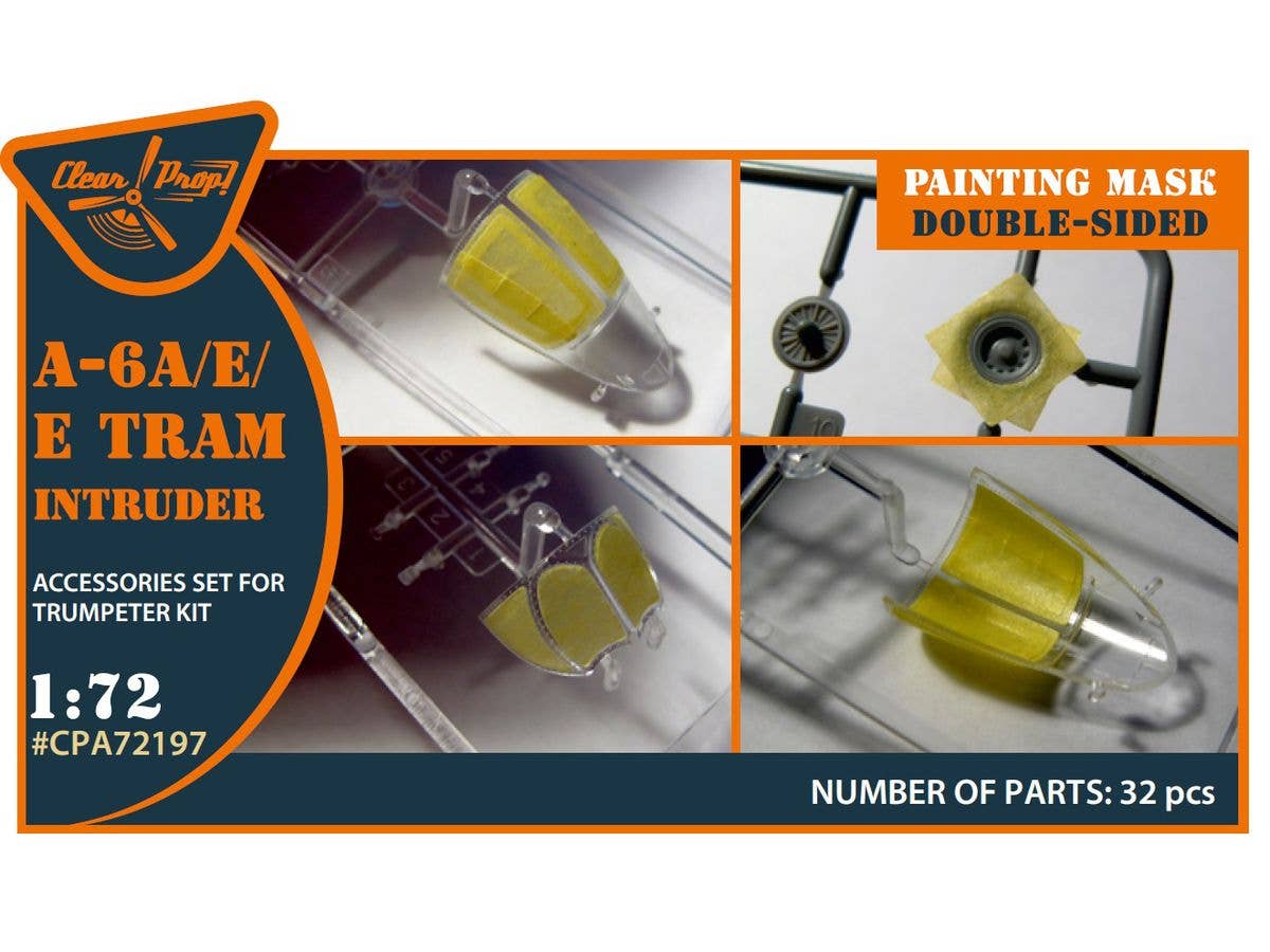 A-6A/E/E Tram Intruder double-sided painting mask on yellow kabuki paper for Trumpeter kit