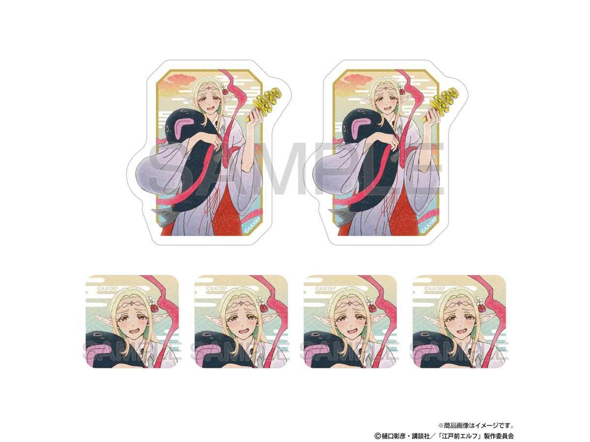 Tv Anime Edomae Elf: Original Illustration Elda Mini Sticker Set Enshrined God Ver.