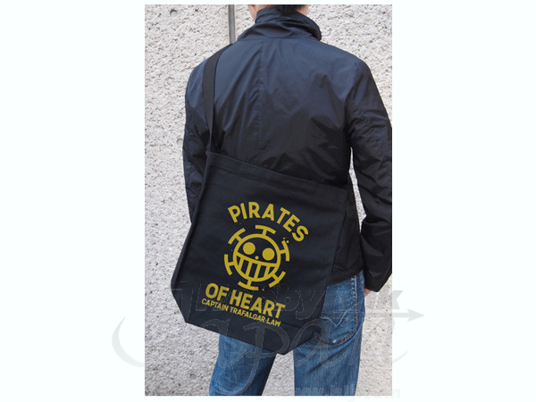 Heart Pirates Shoulder Tote Bag Black