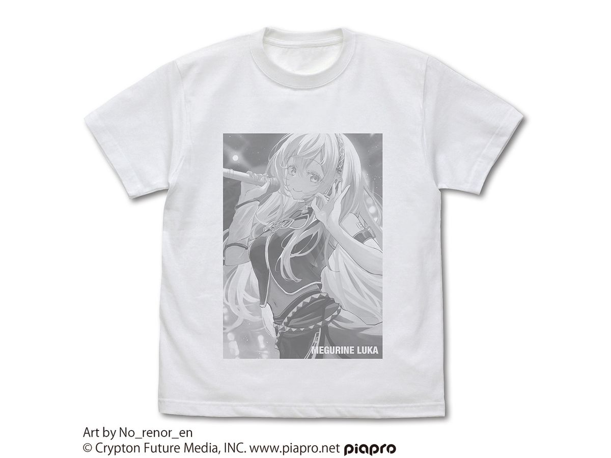 Megurine Luka T-Shirt No_Renor_En Ver. / White-XL