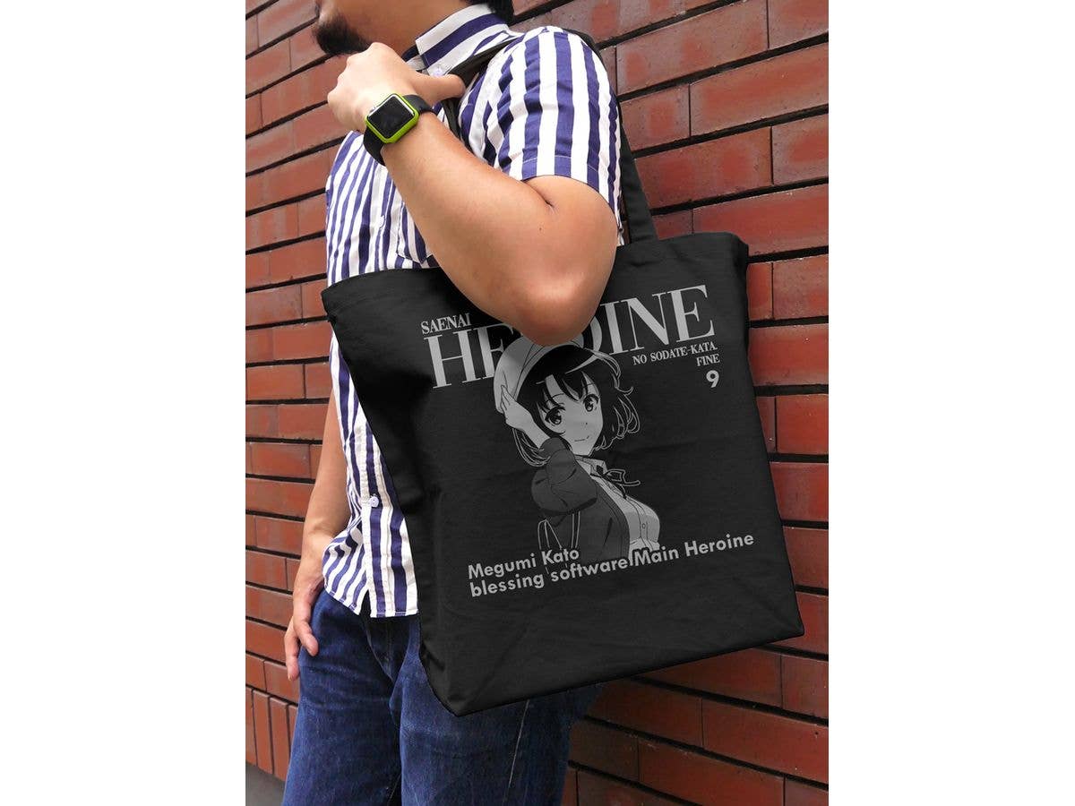 Saekano: How To Raise A Boring Girlfriend Fine: Main Heroine Megumi Kato Large Tote Bag / Black