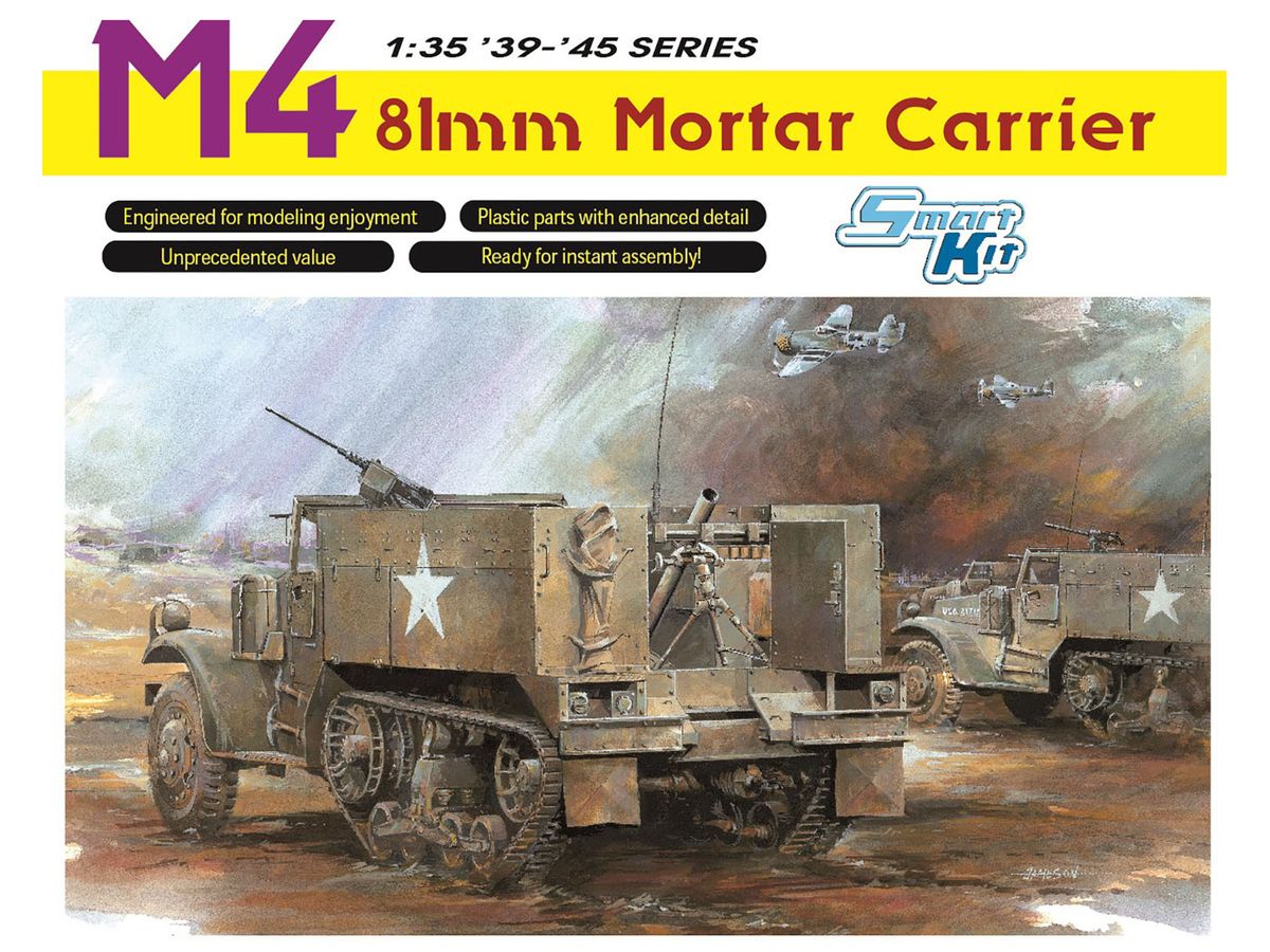 WWII US Army M4 81mm Self-Propelled Mortar Metal Barrel / 3D Printed Headlight Guard & Horn Guard Included