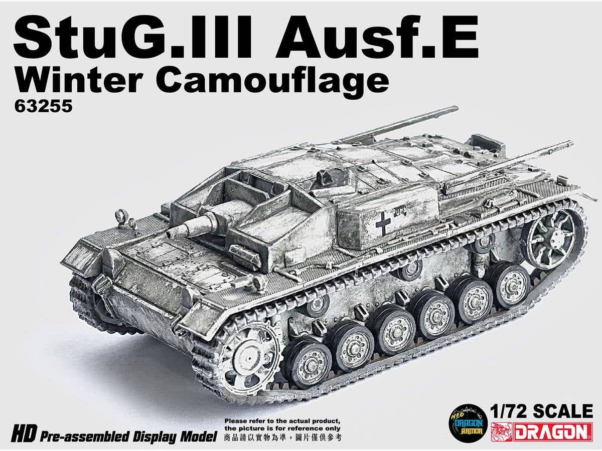 WWII German Army Sturmgeschutz III Ausf. E Winter Camouflage Russia 1942 Finished Product