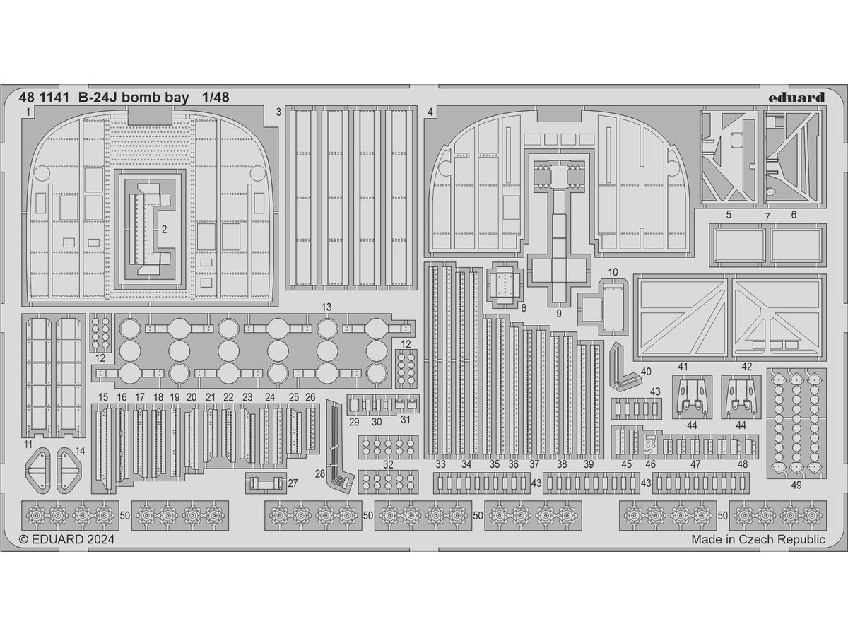 B-24J bomb bay Photo etched (for Hobby Boss)