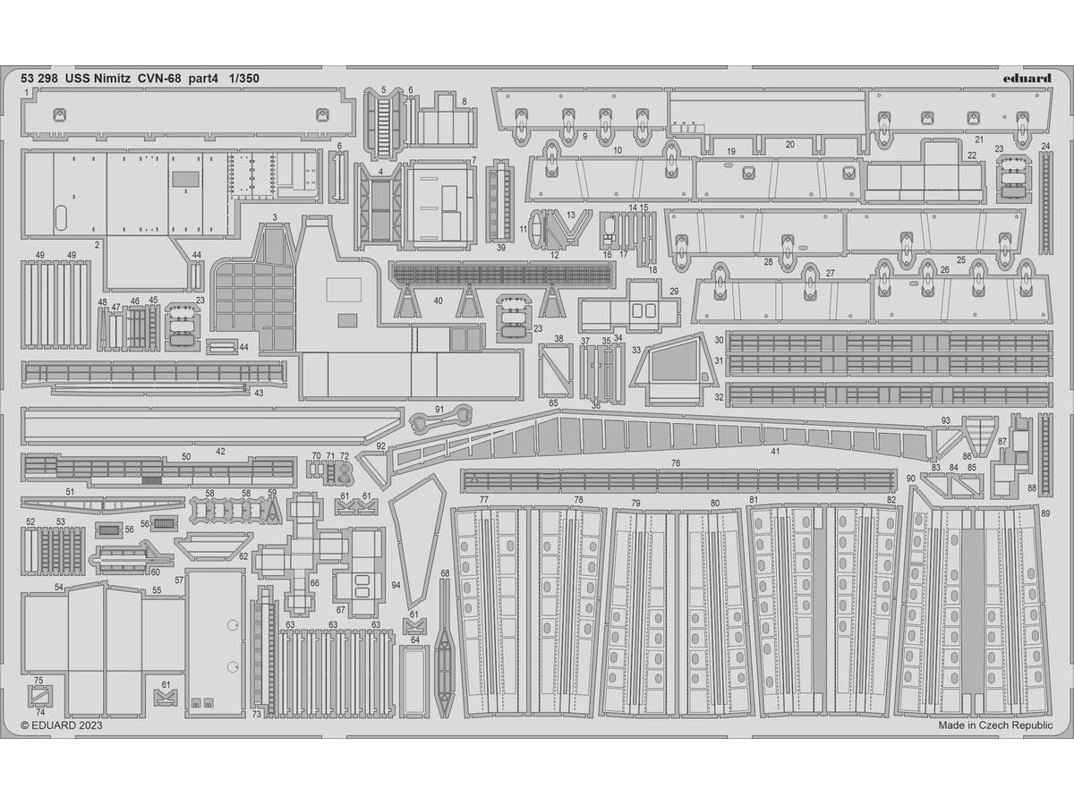 USS Nimitz CVN-68 part 4 Photo etched (for TRUMPETER)