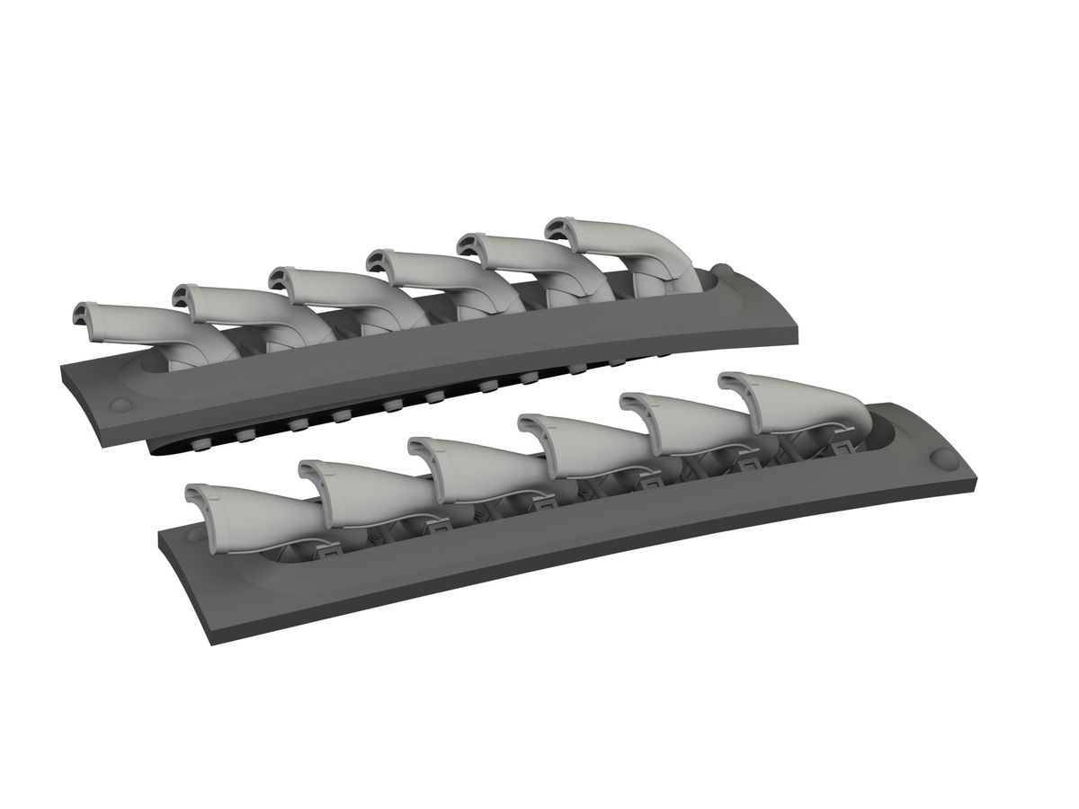 P-40 exhaust stacks fishtail