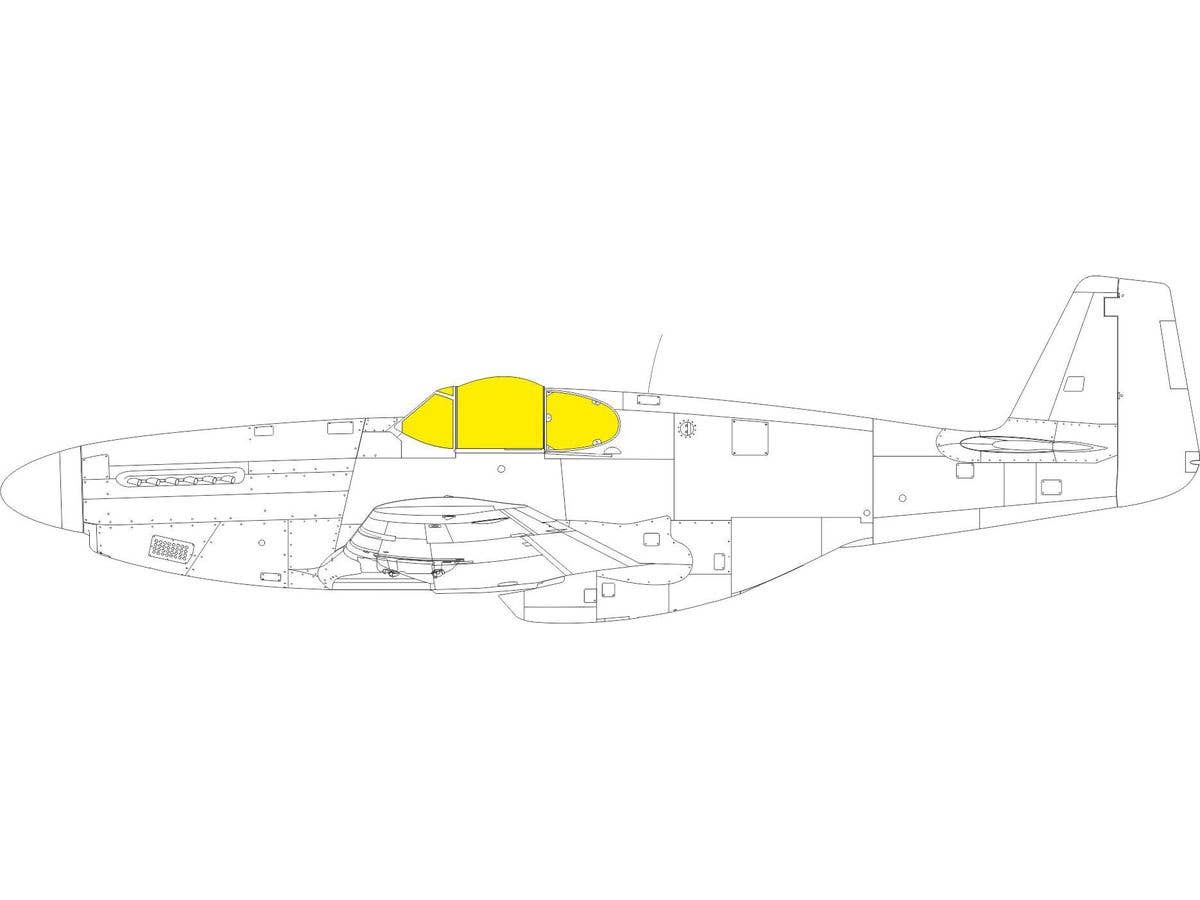 P-51B/C Malcolm Hood canopy TFace MASK (for EDUARD)