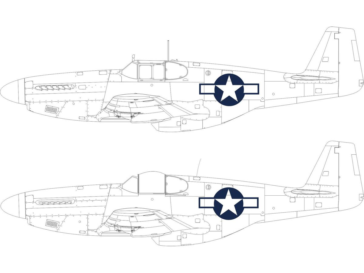 P-51B/C US national insignia MASK (for EDUARD)