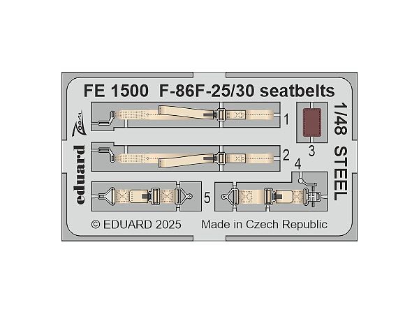 F-86F-25/30 seatbelts STEEL