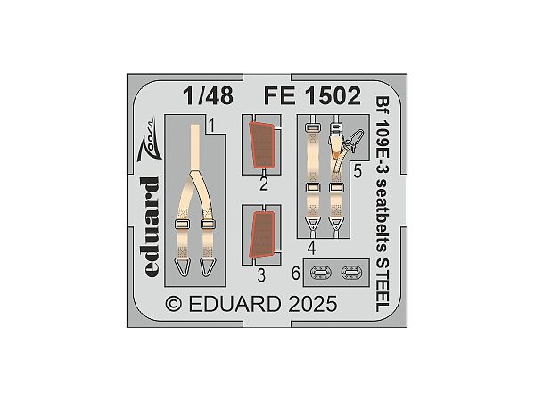 Bf109E-3 seatbelts STEEL