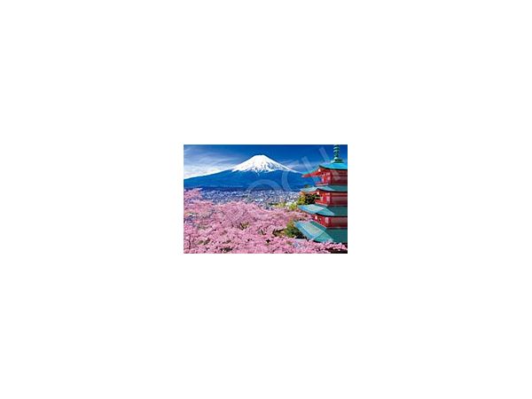 Spring Breeze Fuji and Five-Story Pagoda - Yamanashi 1000 Pieces (500 x 750mm)