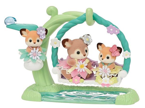 Sylvanian Families Deer Baby - Waterside Friendship Swing Set -