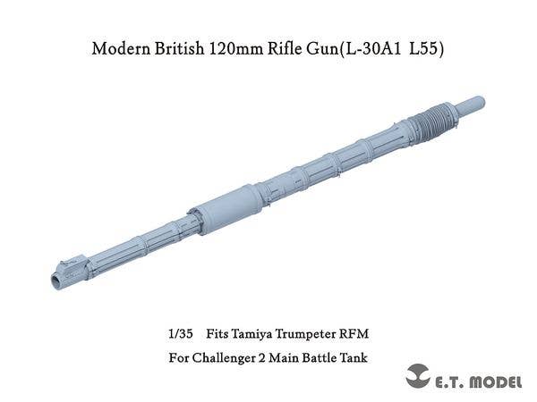 Current British Challenger 2 main battle tank 120mm L30A1 L/55 gun barrel (for Tamiya)