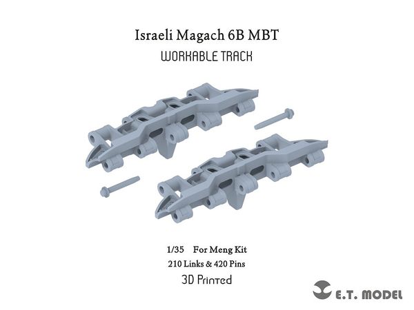 Israeli Magach 6B MBT Workable Track (For Meng Kit 210 Links & 420 Pins)