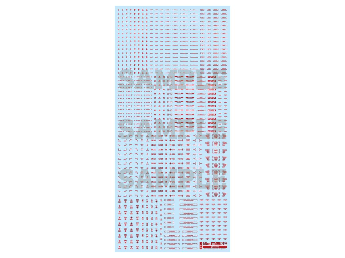 GND-03 Caution Decal Foil Red