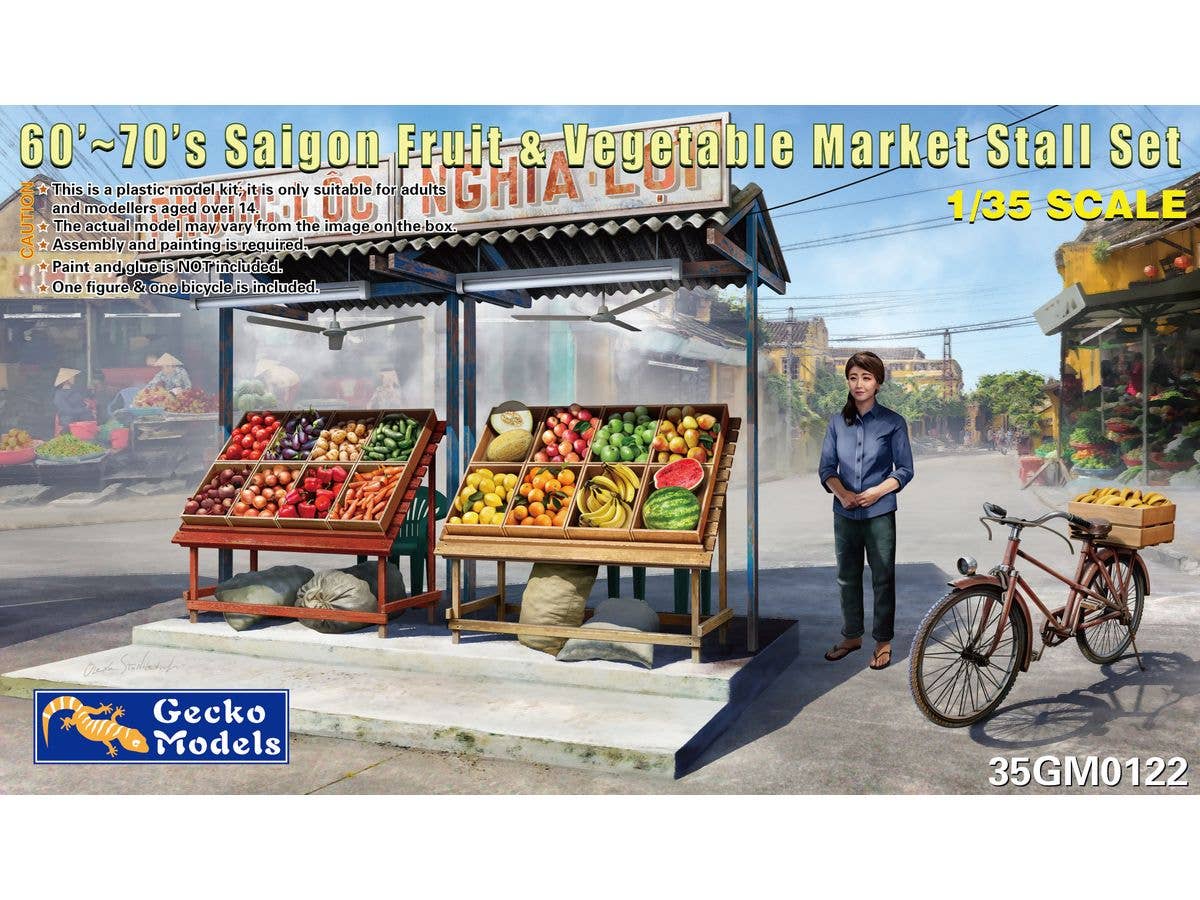 60' - 70's Saigon Fruit & Vegetable Market Stall Set