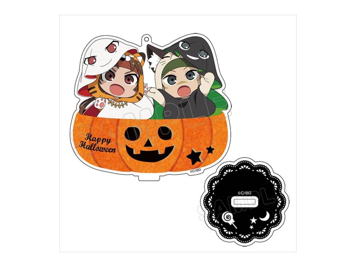 Gakuen Basara: Animarukko Pair Acrylic Keychain with Pedestal: Yukimura & Sasuke Halloween Ver.