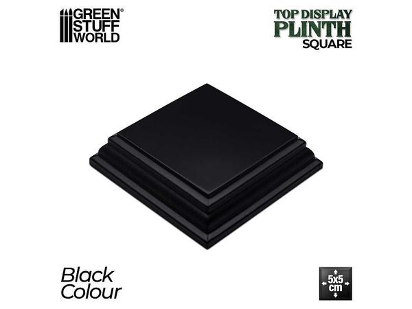 Square Display Pedestal 5x5 cm Black