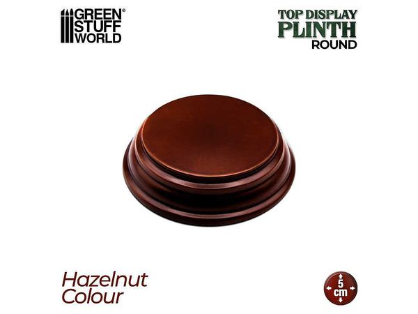 Circular Display Pedestal 5cm Diameter Hazelnut Brown