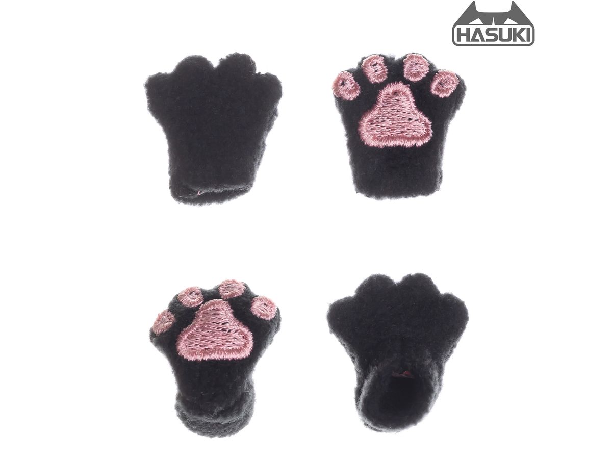 CS011A Movable Figure Paw Gloves & Shoes Set (Black)