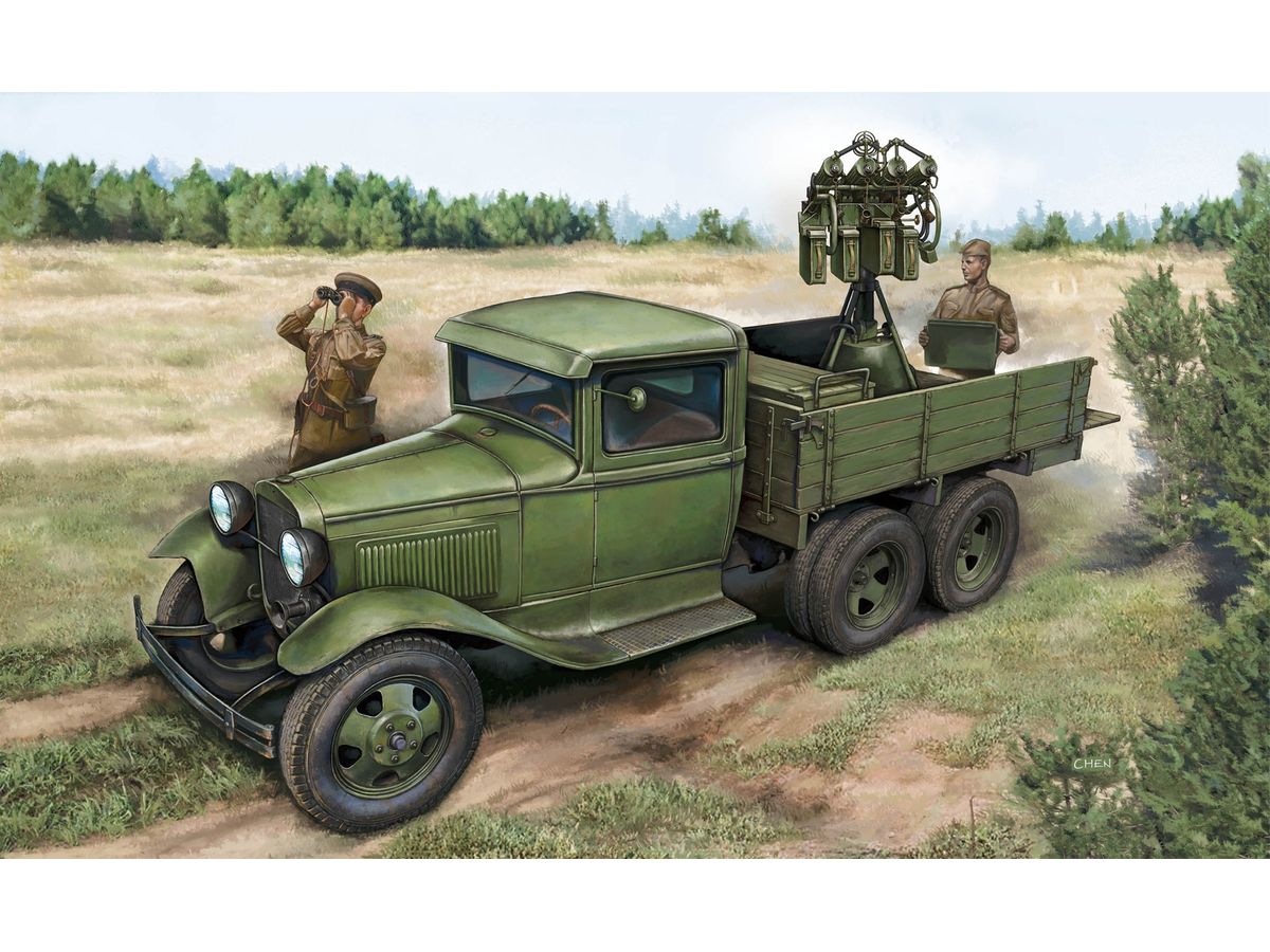 Soviet GAZ-AAA Truck w/Maxim Quadruple Machine Gun