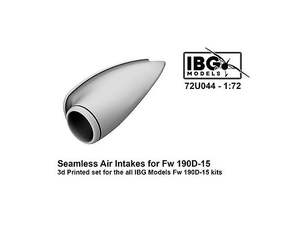 Seamless Air Intakes for Fw 190D-15 3D Printed Set for All lBG Models Fw 190D-15 Kits