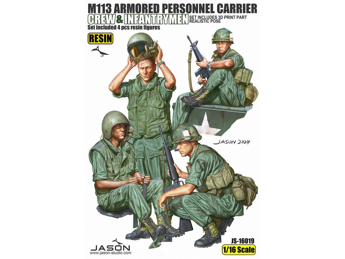 M113 Armored Personnel Carrier Crew & Infantrymen (4-figure Set)
