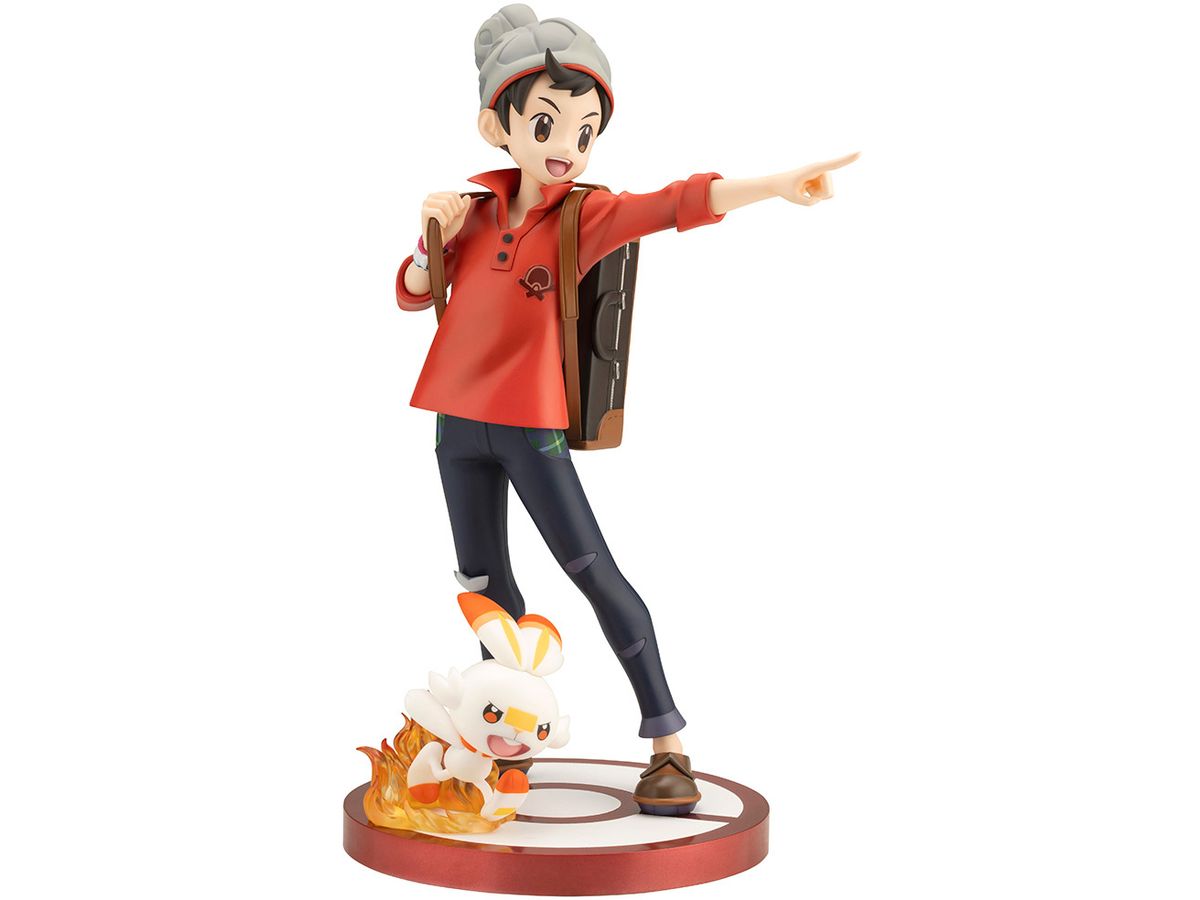 Pokemon Sword and Shield: Victor with Scorbunny ARTFX J Statue