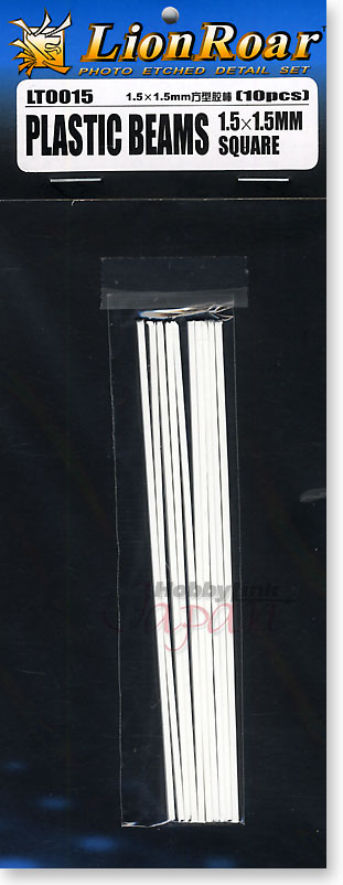 Plastic Beams 1.5x1.5mm Square
