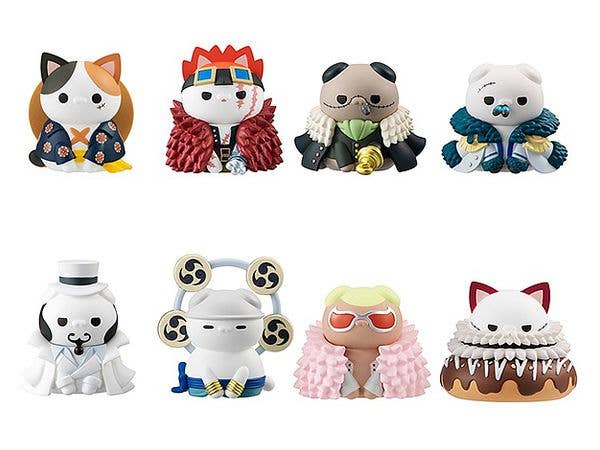 MEGA CAT PROJECT ONE PIECE: Nyan Peace Nyan! Luffy and His Rival Hand Edition: 1Box (8pcs)