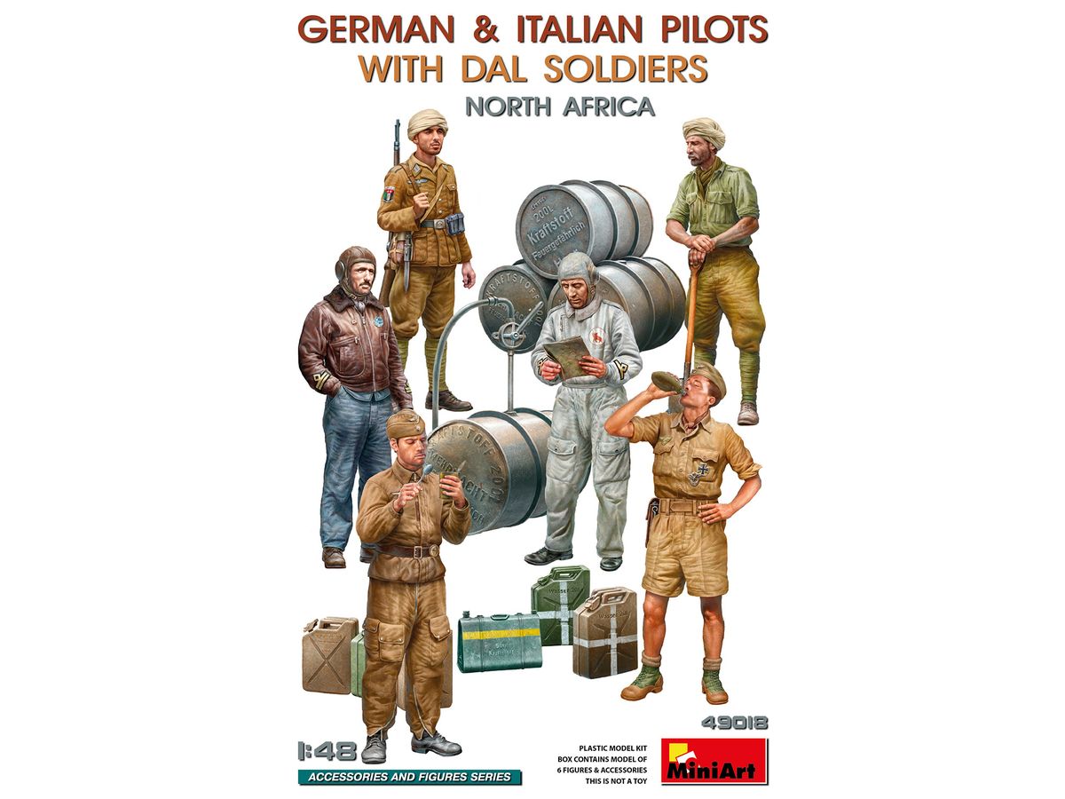 German & Italian Pilots with Dal Soldiers North Africa