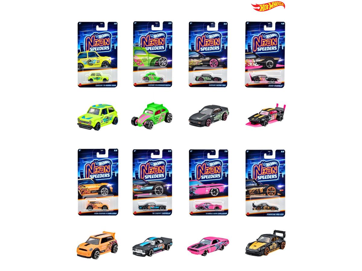 Hot Wheels Neon Speeders Assortment 1Box 10Pcs (Waiting List)